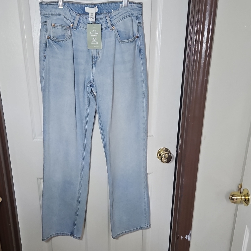 H&M Blue Straight Leg Jeans Classic Style